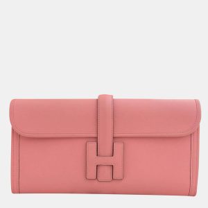 Hermes Pink Swift Jige Elan 29 Clutch D Engraved, Clutches & Special Occasion Bags - Luxury Closet catalog