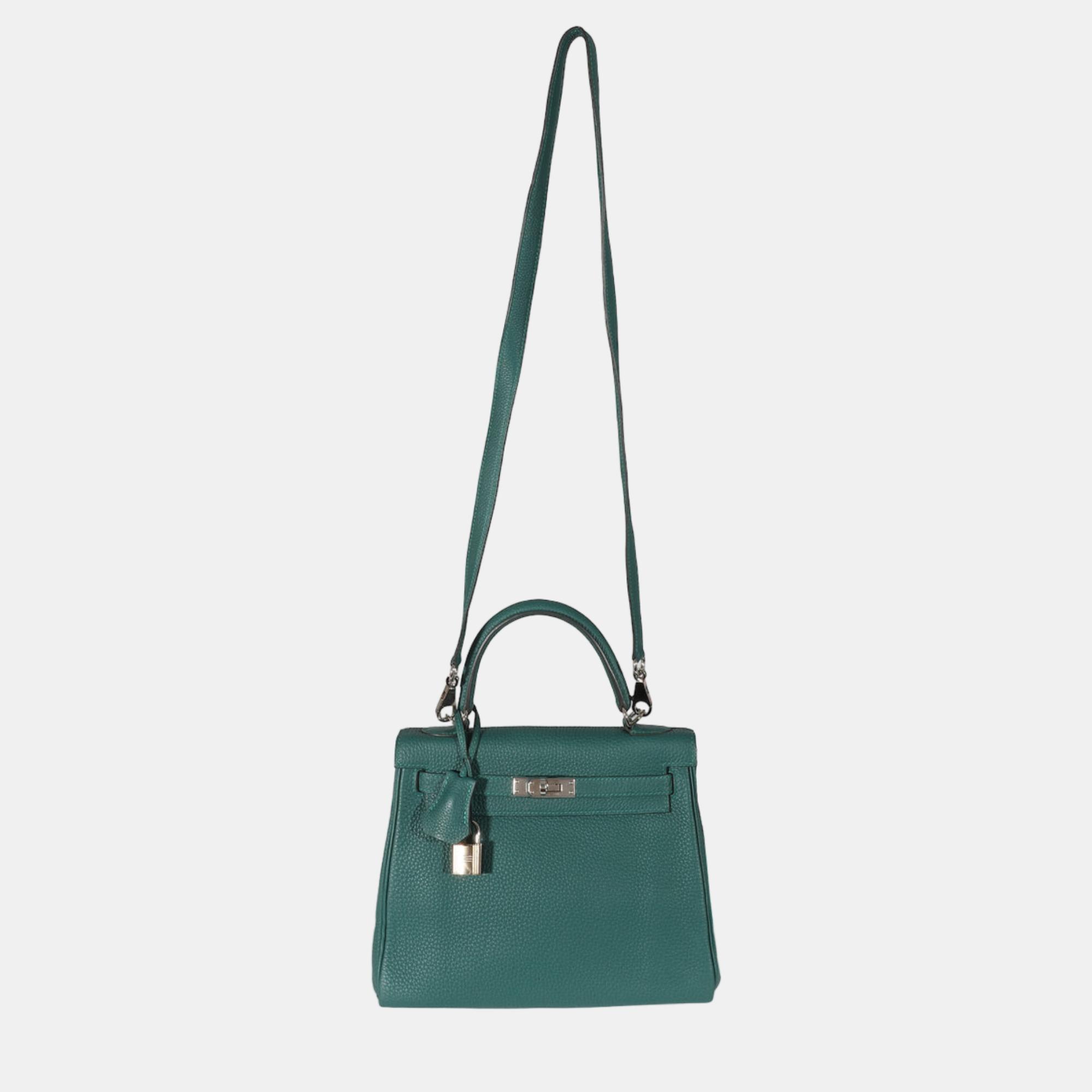 Hermes Malachite Togo Retourne Kelly 25 PHW, Tote Handbags - Luxury Closet catalog