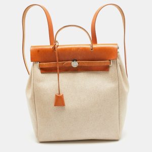 Hermes Natural Canvas and Leather 2-in-1 Herbag Backpack, Backpacks - Luxury Closet catalog