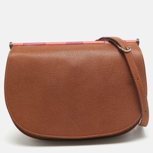 Hermes Fauve/Chevre Pink Barenia Leather Saut Bag, Shoulder Bags - Luxury Closet catalog