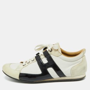 Hermes White/Black Leather and Suede Tie Break Sneakers Size 39, Athletic Shoes & Sneakers - Luxury Closet catalog