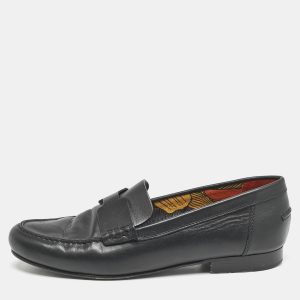 Hermes Black Leather Kennedy Loafers Size 38.5, Loafers & Slip-Ons - Luxury Closet catalog