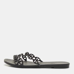 Hermes Black Jelly Chaine d'Ancre Rivage Slide Flats Size 38, Sandals - Luxury Closet catalog