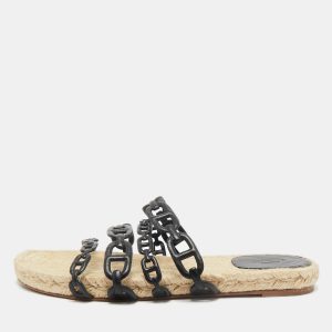 Hermes Black Leather Ancone Espadrille Flats Size 39, Flats - Luxury Closet catalog