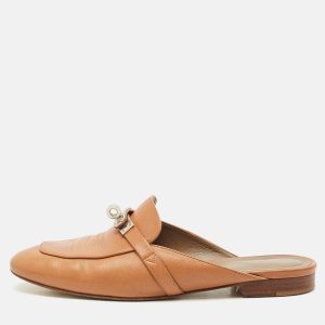 Hermes Naturel Leather Oz Flat Mules Size 38, Flats - Luxury Closet catalog