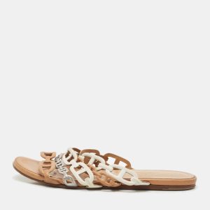 Hermes Multicolor Leather Chain d'Ancre Flat Sandals Size 36.5, Sandals - Luxury Closet catalog