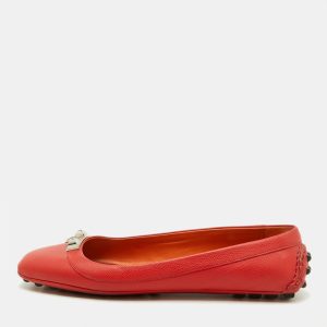 Hermes Orange Leather Liberty Ballet Flats Size 37, Flats - Luxury Closet catalog