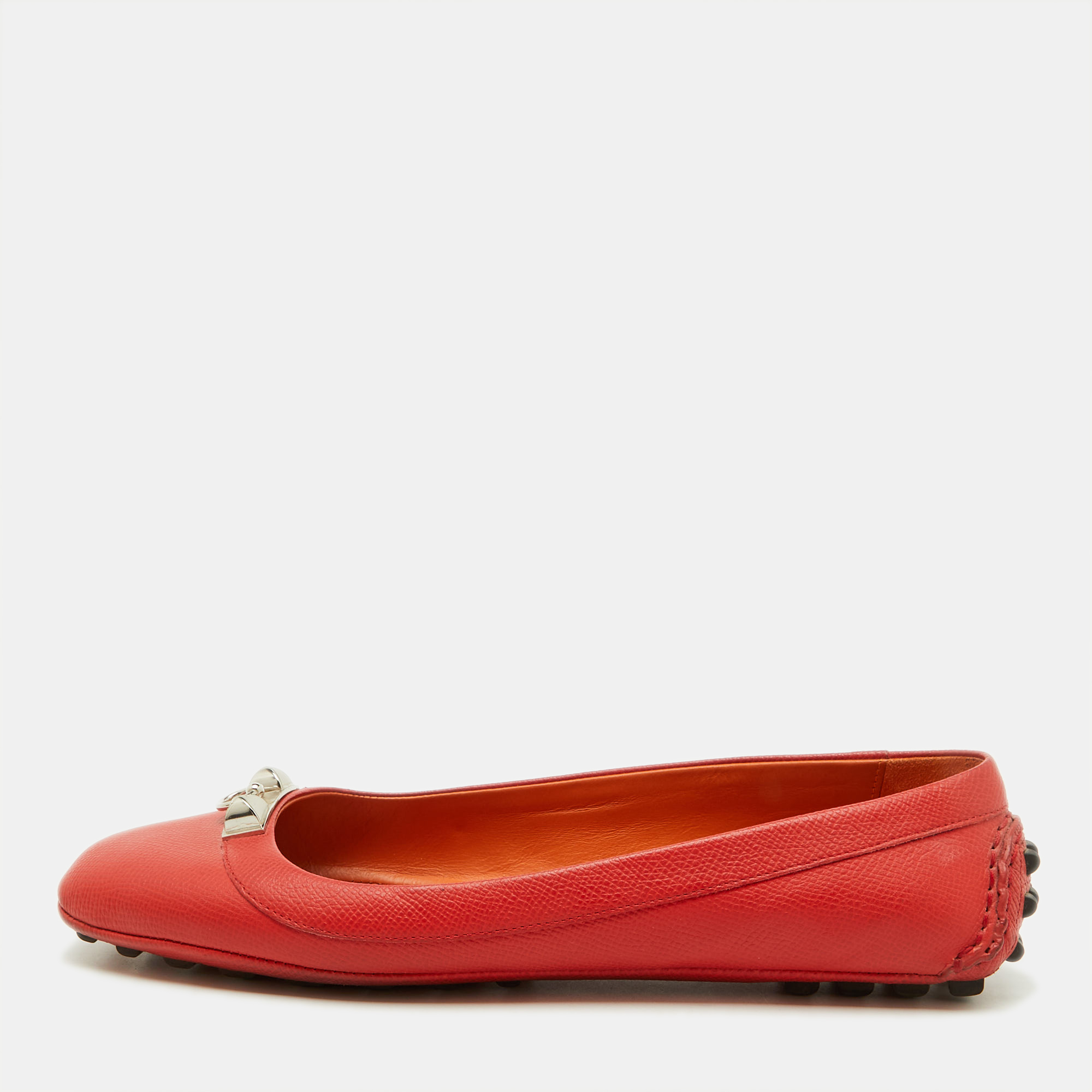 Hermes Orange Leather Liberty Ballet Flats Size 37, Flats - Luxury Closet catalog