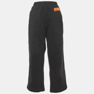 Heron Preston Black Cotton Logo Tape Detail Sweatpants L, Clothing - Luxury Closet catalog