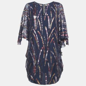 INGIE Paris Navy Blue Lurex Silk Mini Dress M, Dresses - Luxury Closet catalog