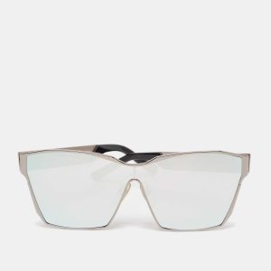 Irresistor Silver/Black Lambda Oversized Sunglasses, Sunglasses - Luxury Closet catalog
