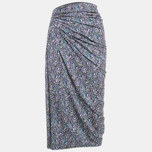 Isabel Marant Etoile Blue Jeldia Print Jersey Draped Midi Skirt M, Skirts - Luxury Closet catalog