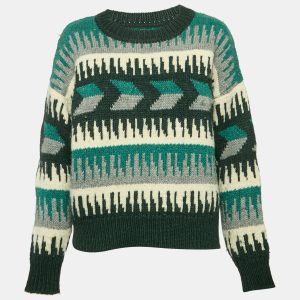 Isabel Marant Etoile Green Sienna Intarsia Wool Pullover XS, Sweaters & Cardigans - Luxury Closet catalog