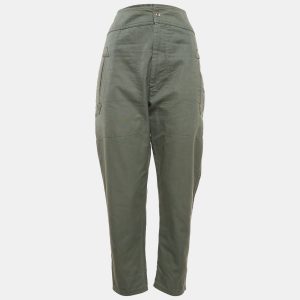 Isabel Marant Etoile Green Cotton Tapered Raluniae Trousers S, Clothing - Luxury Closet catalog