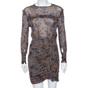 Isabel Marant Etoile Multicolored Printed Ruched Dress XS, Dresses - Luxury Closet catalog