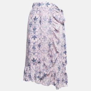 Isabel Marant Etoile Pink Printed Linen Tempster Wrap Skirt L, Skirts - Luxury Closet catalog