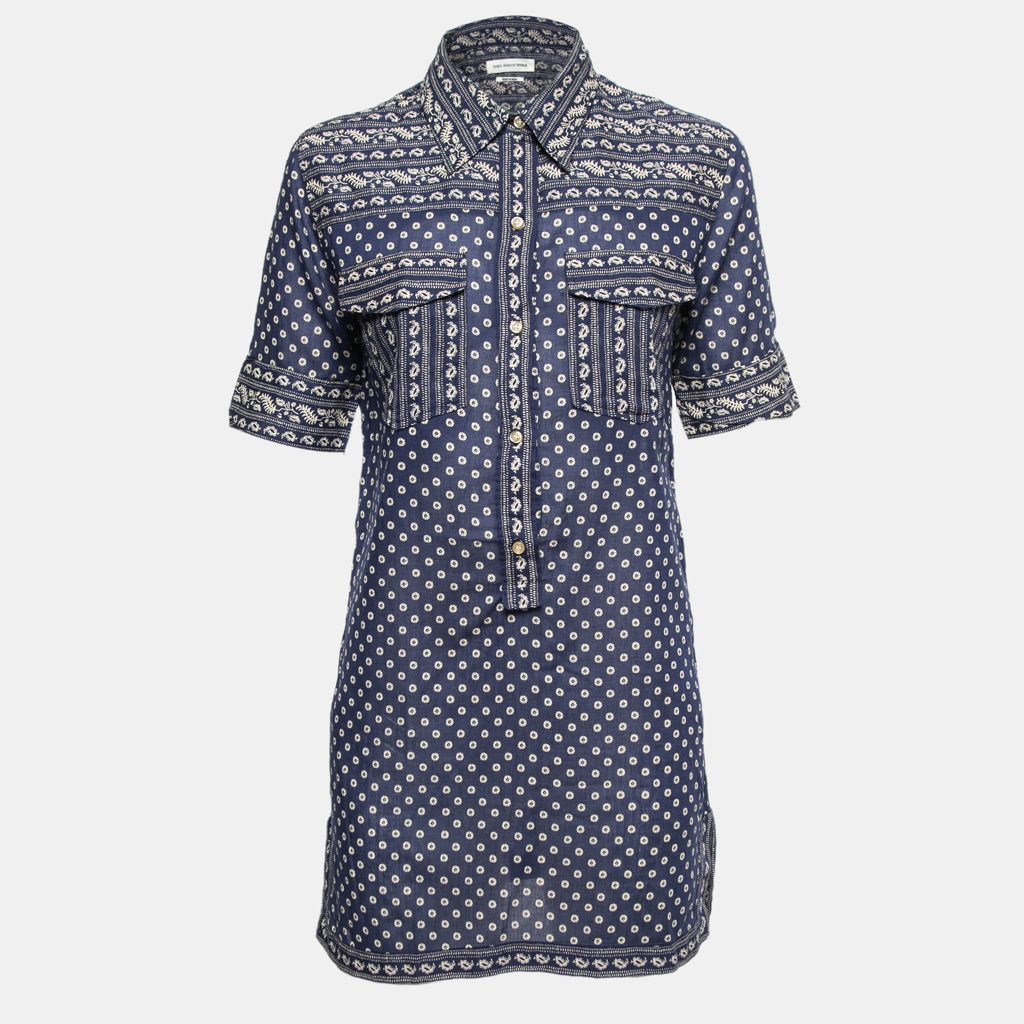 Isabel Marant Etoile Navy blue Floral Printed Cotton Tunic Top M, Shirts & Tops - Luxury Closet catalog