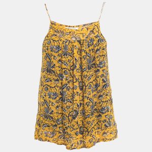 Isabel Marant Etoile Yellow Floral Printed Sleeveless Top M, Shirts & Tops - Luxury Closet catalog