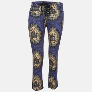 Isabel Marant Etoile Purple Floral Print Cotton Lace-Up Trousers S, Clothing - Luxury Closet catalog