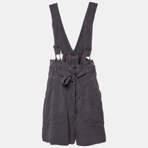 Isabel Marant Navy Blue Lyocell Blend High Waisted Suspender Shorts L, Shorts - Luxury Closet catalog