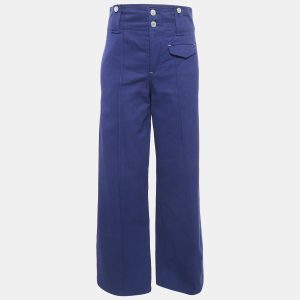 Isabel Marant Blue Gabardine Wide Leg Trousers M, Clothing - Luxury Closet catalog