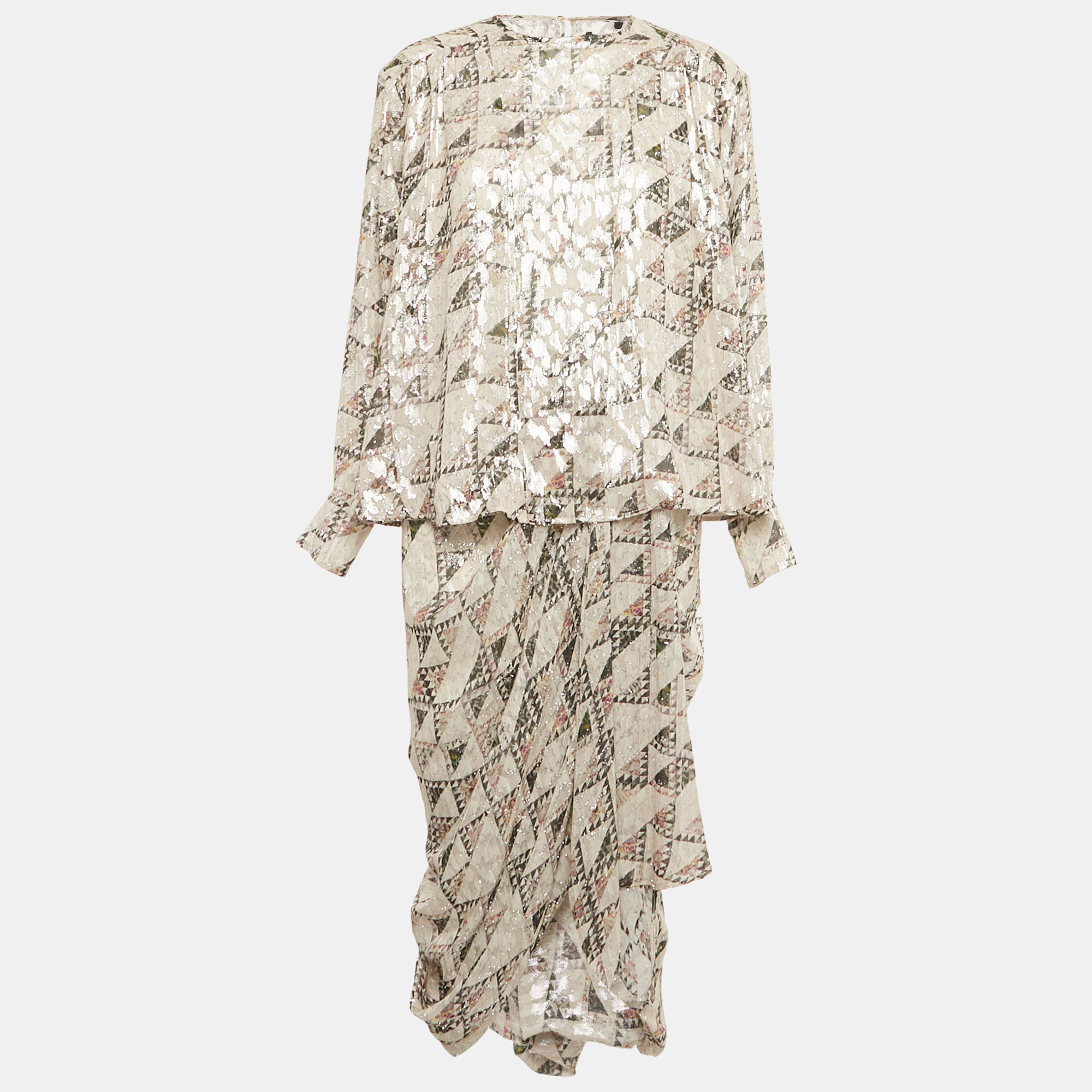 Isabel Marant Grey Lurex Midway Fil Coupe Top and Skirt Set M, Suits - Luxury Closet catalog
