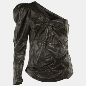 Isabel Marant Black Leather One-Shoulder Top M, Shirts & Tops - Luxury Closet catalog