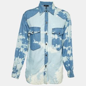 Isabel Marant Blue Tie-Dye Print Denim Button Front Shirt M, Shirts & Tops - Luxury Closet catalog