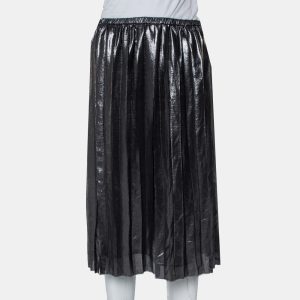 Isabel Marant Metallic Grey Lame' Pleated Knee Length Skirt M, Skirts - Luxury Closet catalog