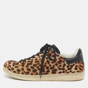 Isabel Marant Brown/Black Leopard Print Pony Hair And Leather Sneakers Size 37, Athletic Shoes & Sneakers - Luxury Closet catalog
