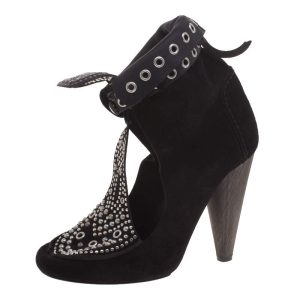 Isabel Marant Black Suede Mossa Studded Cutout Ankle Boots Size 36, Boots - Luxury Closet catalog