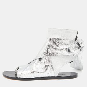 Isabel Marant  Silver Leather Mosley Gladiator Flat Sandals Size 39, Sandals - Luxury Closet catalog