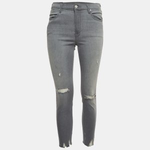 J Brand Grey Ripped Denim Distressed Hem Skinny Jeans M Waist 29", Jeans - Luxury Closet catalog