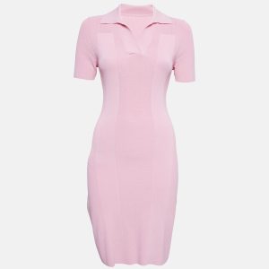 Jacquemus Pink Rib Knit Back Open Mini Dress M, Dresses - Luxury Closet catalog