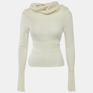 Jacquemus Cream Cashmere Knit Back Open Sweater M, Sweaters & Cardigans - Luxury Closet catalog