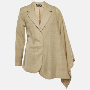 Jacquemus Beige Wool Le Souk Draped Sleeve Jacket M, Coats & Jackets - Luxury Closet catalog