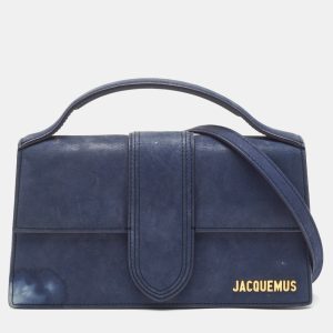 Jacquemus Navy Blue Le Grand Bambino Top Handle Bag, Satchels - Luxury Closet catalog