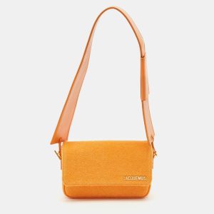 Jacquemus Orange Fabric Le Carinu Shoulder Bag, Shoulder Bags - Luxury Closet catalog