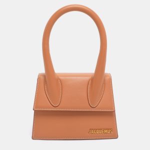 Jacquemus Brown Leather Le Chiquito Moyen Top Handle Bag, Satchels - Luxury Closet catalog