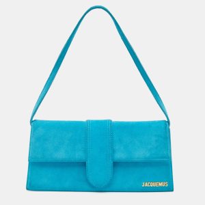 Jacquemus Blue Suede Le Bambino Long Shoulder Bag, Shoulder Bags - Luxury Closet catalog