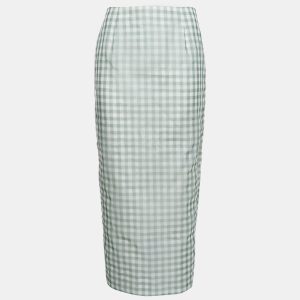 Jil Sander Green Gingham Nylon Midi Dress S, Skirts - Luxury Closet catalog
