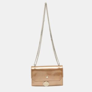Jimmy Choo Dusty Pink Patent Leather and Suede Finley Shoulder Bag, Shoulder Bags - Luxury Closet catalog