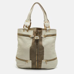 Jimmy Choo Two Tone Grey Leather and Suede Large Mona Tote, Tote Handbags - Luxury Closet catalog