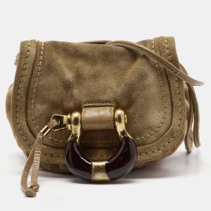 Jimmy Choo Light Brown Suede Mini Flap Crossbody Bag, Handbags - Luxury Closet catalog