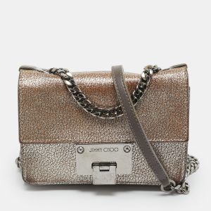 Jimmy Choo Silver Leather Mini Rebel Crossbody Bag, Handbags - Luxury Closet catalog