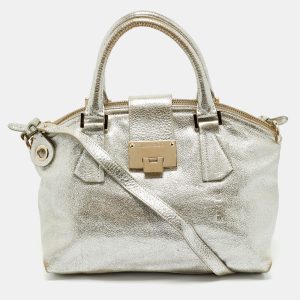 Jimmy Choo Silver Foil Leather Rosa Satchel, Satchels - Luxury Closet catalog