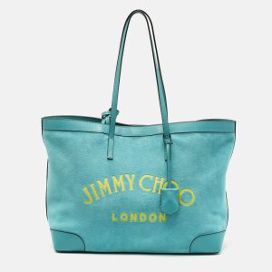 Jimmy Choo Malibu Green Towelling Fabric Logo Tote, Tote Handbags - Luxury Closet catalog