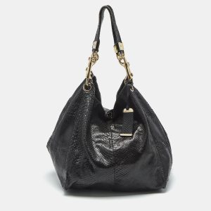 Jimmy Choo Black Python Lola Hobo, Shoulder Bags - Luxury Closet catalog