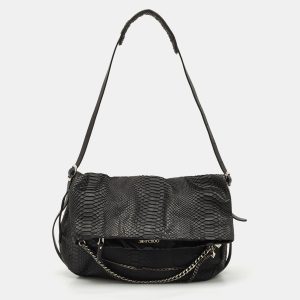 Jimmy Choo Black Python Boho Biker Chain Hobo, Shoulder Bags - Luxury Closet catalog