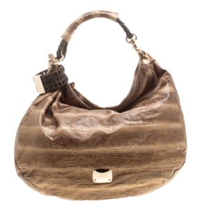 Jimmy Choo Beige Python Large Sky Bangle Hobo, Shoulder Bags - Luxury Closet catalog